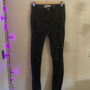 Hollister black ripped jeans